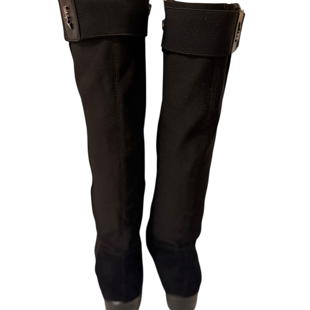 Calvin Klein, beautiful Black Knee-High Women's Boots suede leather soft & comfy - Picture 6 of 15
